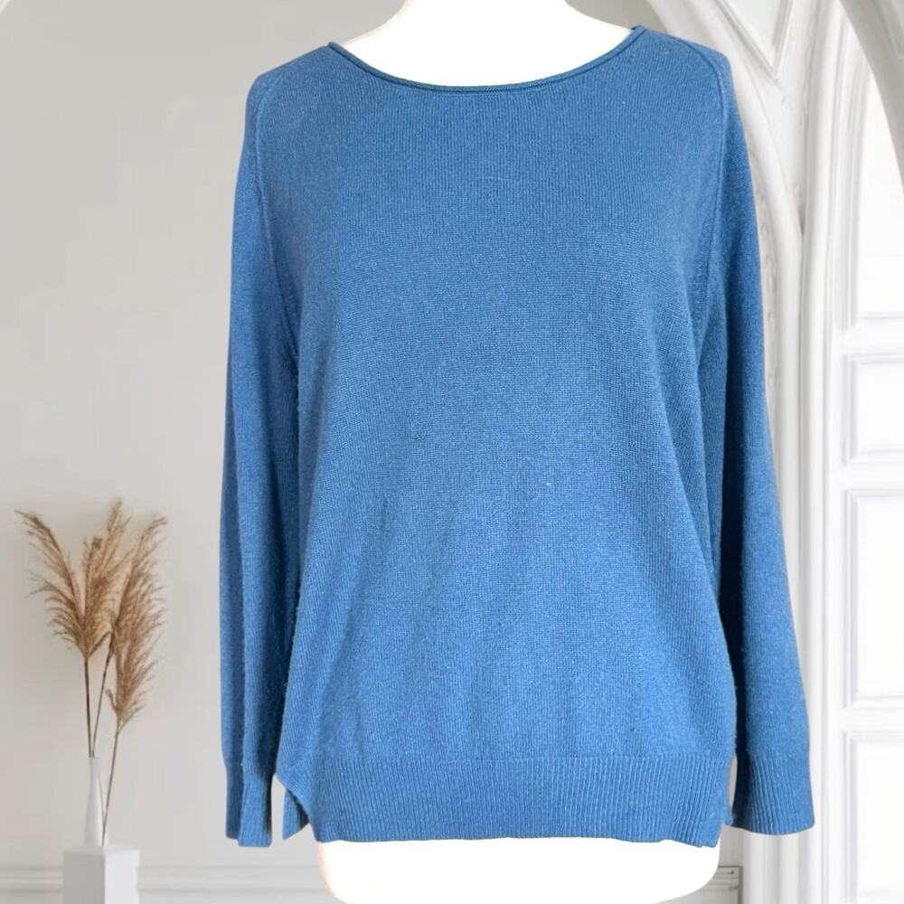 Joie Sweater 100% Cashmere Sz‎ L Womens Turquoise Long Sleeve Roll Neck Capsule